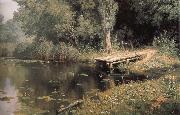 unknow artist Overgrown Pond painting